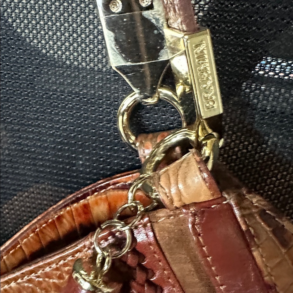 Brahmin Tan Croc-Embossed Leather Tote - Picture 8 of 9